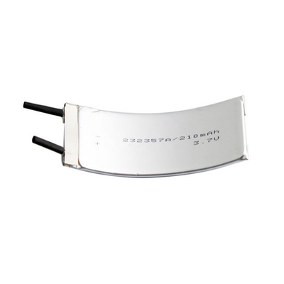 232357 แบตเตอรี่ LiPo แบบโค้ง 210mAh 3.7V แบตเตอรี่ลิเธียมแบบกำหนดเอง