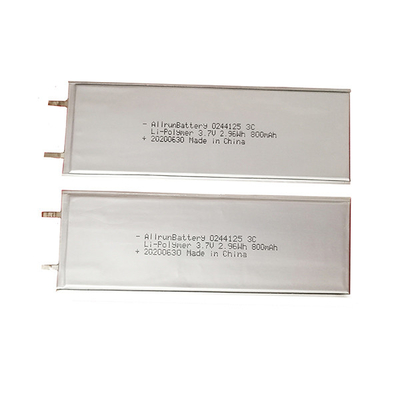 3C Discharge 3.7 V 800mAh แบตเตอรี่ LiPo แบตเตอรี่ลิเธียมโพลิเมอร์แบบบางพิเศษ