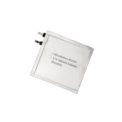 แบตเตอรี่ LiPo บางเฉียบ 1 มม. 3.7V 180mAh 015253 สำหรับแผ่นรองเข่าอัจฉริยะ