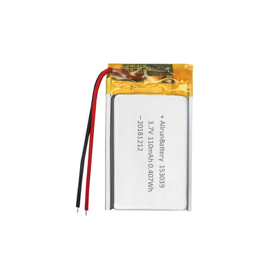 แบตเตอรี่ LiPo 3.7V 110mAh / แบตเตอรี่ลิเธียมโพลิเมอร์แบบชาร์จบางพิเศษ
