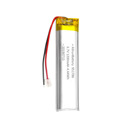 ชุดแบตเตอรี่ลิเธียมไอออนแบบกำหนดเอง 3.7 V 1200mah 4.44 Wh 1C กระแสไฟชาร์จ