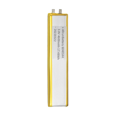 ความเสถียร 4600mAh 3.8V แบตเตอรี่ LiPo แบบกำหนดเองแคบพิเศษสำหรับอุปกรณ์ตรวจจับ
