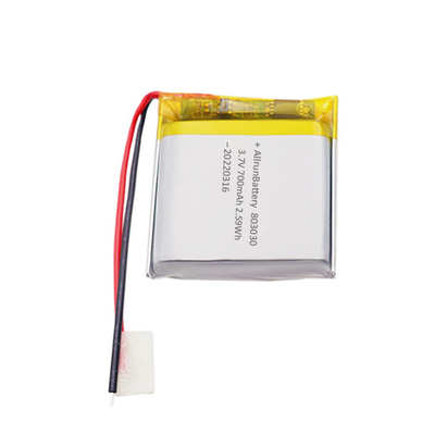 แบตเตอรี่ลิเธียมทางการแพทย์ที่ทรงพลังแบบชาร์จใหม่ได้ 3.7 V 700mAh แบตเตอรี่ LiPo