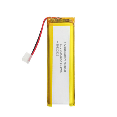 แบตเตอรี่ลิเธียมโพลิเมอร์แบบชาร์จใหม่ได้ 3.7 V 3000mAh 903090