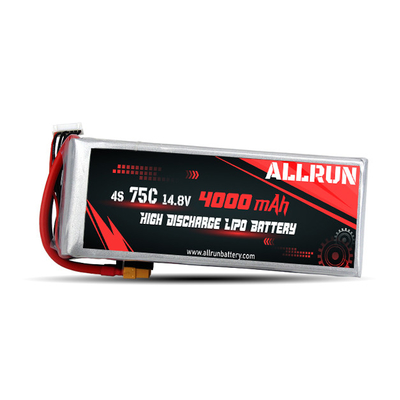 75C 4000mAh 4S LiPo Battery14.8V High C อัตราแบตเตอรี่ LiPo