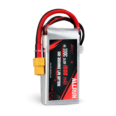 14.8V 4S 1500mAh แบตเตอรี่ LiPo 100C High C อัตราแบตเตอรี่ LiPo