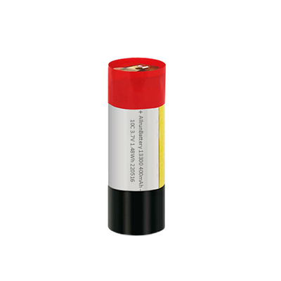 TBD 3.7 V 400mAh แบตเตอรี่ LiPo แบบกำหนดเอง 13300 แบตเตอรี่ลิเธียมโพลิเมอร์ทรงกระบอก