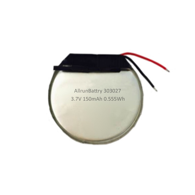 GPS Stable Round LiPo Battery 3.7 V 150mah แบตเตอรี่ลิเธียมโพลิเมอร์แบบกำหนดเอง