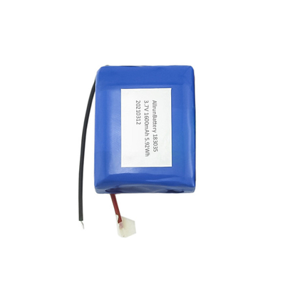 ชุดแบตเตอรี่ลิเธียมแบบกำหนดเอง 183035 Li Ion Battery 3.7 V 1600mah