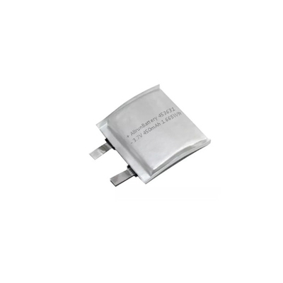 แบตเตอรี่ LiPo รูปร่างแบบกำหนดเอง 450mah 3.7 V แบตเตอรี่ลิเธียมโพลิเมอร์แบบชาร์จไฟได้สำหรับอุปกรณ์ความดันโลหิต