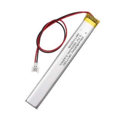 แบตเตอรี่ Li Polymer แบบกำหนดเอง 3.7V 1600mAh แบตเตอรี่ LiPo แคบพิเศษ