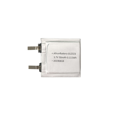 3.7V 30mAh แบตเตอรี่ LiPo เซลล์แบตเตอรี่ลิเธียมโพลิเมอร์บางพิเศษ 1 มม. 012323
