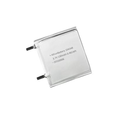 เครื่องเล่น MP5 3.7 V 130mAh แบตเตอรี่ LiPo แบบบางพิเศษ Long Cycle 104348