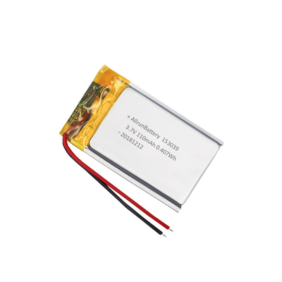 แบตเตอรี่ LiPo 3.7V 110mAh / แบตเตอรี่ลิเธียมโพลิเมอร์แบบชาร์จบางพิเศษ