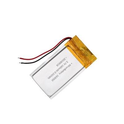 แบตเตอรี่ลิเธียมไอออนโพลิเมอร์แบบรีชาร์จ 160mAh 163050 3.7 V