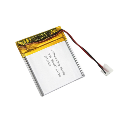 3.7V 300mAh แบตเตอรี่ LiPo บางพิเศษแบตเตอรี่ลิเธียมแบบกำหนดเอง 204050