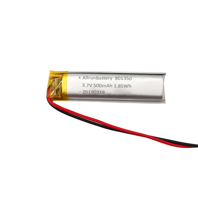 3.7V 500mAh 801350 แบตเตอรี่ลิเธียมไอออนแบบกำหนดเองแคบพิเศษสำหรับปากกาอ่านหนังสือ