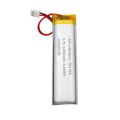 3.7V 1200mAh ชุดแบตเตอรี่ Li-Polymer แบบกำหนดเองแบบแคบพิเศษสำหรับอุปกรณ์การแพทย์แบบพกพา