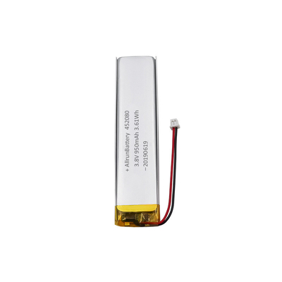 อุปกรณ์อิเล็กทรอนิกส์ที่สวมใส่ได้ แบตเตอรี่ LiPo แคบพิเศษ 3.8V 950mAh 452080