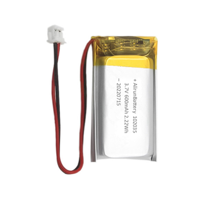 แบตเตอรี่ลิเธียมโพลิเมอร์ 3.7 V 600mAh แบบชาร์จใหม่ได้ / แบตเตอรี่ LiPo