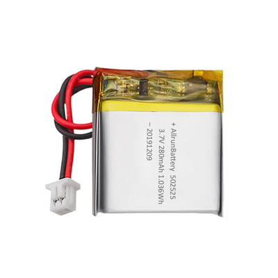 แบตเตอรี่ลิเธียมทางการแพทย์แบบชาร์จไฟได้ 3.7V 280mAh LiPo Battery