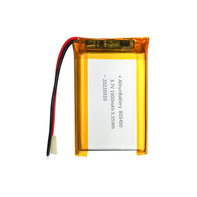 แบตเตอรี่รูปทรงสี่เหลี่ยมผืนผ้าอันทรงพลัง Custom 3.7 V 1500mAh LiPo Battery