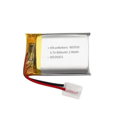 แบตเตอรี่ LiPo แบบชาร์จไฟได้ 800mAh 3.7V 902535 สำหรับอุปกรณ์การแพทย์