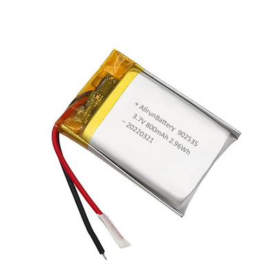 แบตเตอรี่ LiPo แบบชาร์จไฟได้ 800mAh 3.7V 902535 สำหรับอุปกรณ์การแพทย์