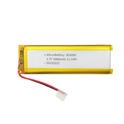 แบตเตอรี่ลิเธียมโพลิเมอร์แบบชาร์จใหม่ได้ 3.7 V 3000mAh 903090