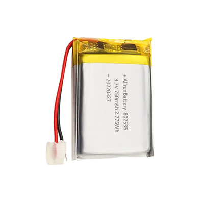 ความปลอดภัยของแบตเตอรี่ลิเธียมโพลิเมอร์สี่เหลี่ยมผืนผ้า 3.7 V 750mAh แบตเตอรี่ LiPo