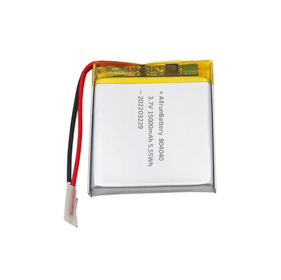 แบตเตอรี่ลิเธียมโพลิเมอร์สี่เหลี่ยมผืนผ้า 1500mAh 3.7 V แบตเตอรี่ลิเธียมโพลิเมอร์