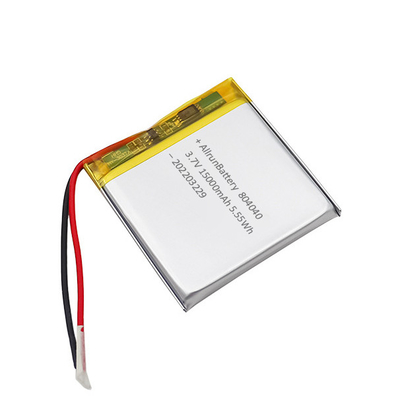 แบตเตอรี่ลิเธียมโพลิเมอร์สี่เหลี่ยมผืนผ้า 1500mAh 3.7 V แบตเตอรี่ลิเธียมโพลิเมอร์