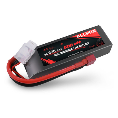 25C 2S 500mAh 7.4V High Discharge LiPo Battery Pack สำหรับเครื่องมือไฟฟ้า