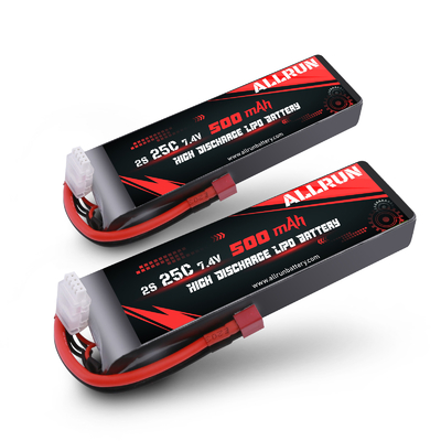 25C 2S 500mAh 7.4V High Discharge LiPo Battery Pack สำหรับเครื่องมือไฟฟ้า