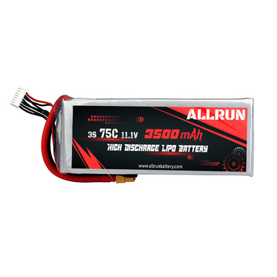 3S 3500mAh 11.1 V ชุดแบตเตอรี่ LiPo ปล่อยสูง 75C Li แบตเตอรี่ลิเธียมโพลิเมอร์