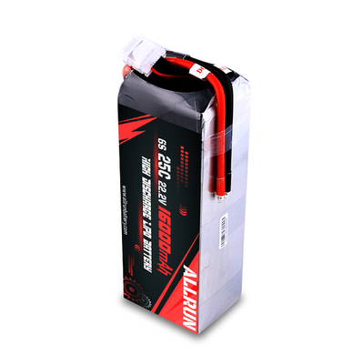 เครื่องมือไฟฟ้าแบตเตอรี่ LiPo ที่มีการคายประจุสูง 25C 22.2V 6S 16000mAh
