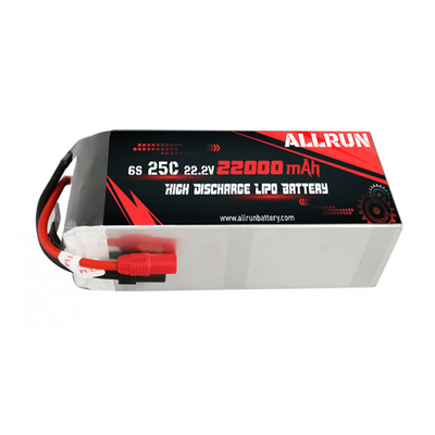 25C 6S 22000mAh แบตเตอรี่ LiPo 22.2V High C อัตราแบตเตอรี่ LiPo