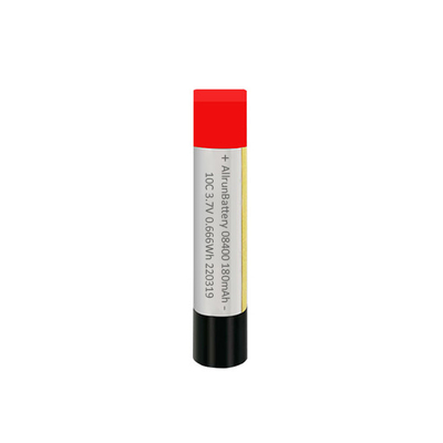 แบตเตอรี่ LiPo แบบกำหนดเองบาง 10C 3.7V 180mAh แบตเตอรี่ลิเธียมโพลิเมอร์ทรงกระบอก