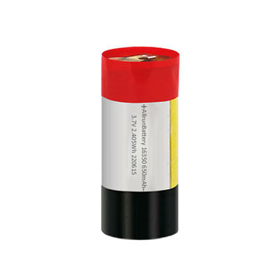 แบตเตอรี่ Lipo แบบกำหนดเองทรงกระบอก 650mah 3.7v Li Polymer Battery 16350