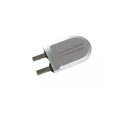302128 3.7 V 80mAh 1C ชาร์จแบตเตอรี่ลิเธียมโพลิเมอร์ที่กำหนดเองในปัจจุบัน, แบตเตอรี่ LiPo นวนิยายรูปตัว U