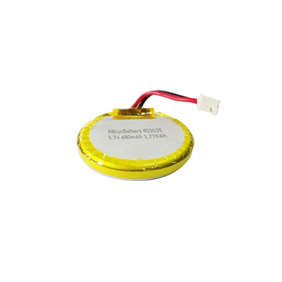 แบตเตอรี่ลิเธียมโพลิเมอร์แบบกลม 3.7 โวลต์ 480mAh แบตเตอรี่ LiPo แบบชาร์จใหม่ได้