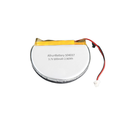 แบตเตอรี่แบบชาร์จใหม่ได้ 3.7 V 800mAh รอบแบตเตอรี่ LiPo แบบกำหนดเอง