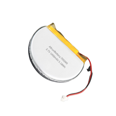 Custom 3.7V 1400mAh Round LiPo Battery Cell 705040 พร้อมความจุระดับสูง