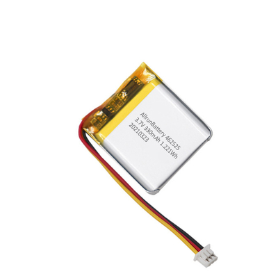แบตเตอรี่รูปทรงสี่เหลี่ยม 3.7V 330mAh แบบชาร์จใหม่ได้ / ชุดแบตเตอรี่ LiPo