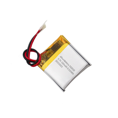ชุดแบตเตอรี่ LiPo แบบชาร์จใหม่ได้ขนาด 3.7 V 150mAh รุ่น 502020