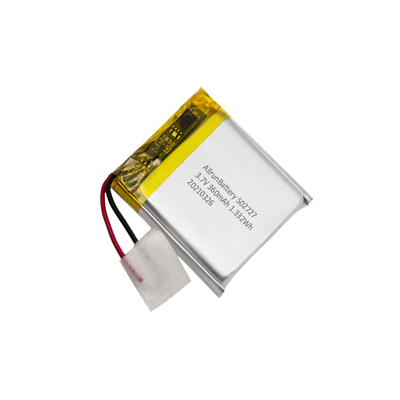 แบตเตอรี่รูปทรงสี่เหลี่ยม PCM แบบชาร์จใหม่ได้ 3.7 V 360mAh LiPo Battery