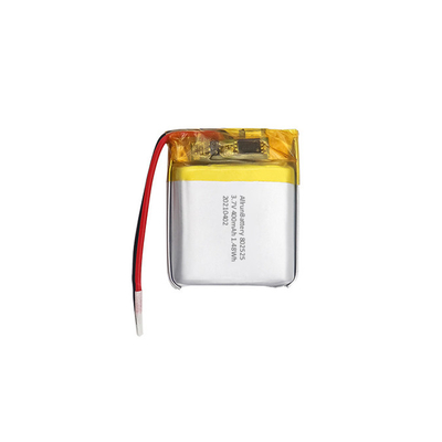 3.7V 400mAh ชุดแบตเตอรี่ Li Po แบบชาร์จใหม่ได้ยาวนาน 802525