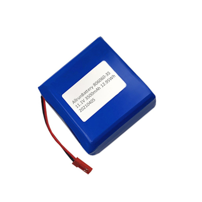 Square 3500mAh 11.1 V Medical Lithium Battery Pack แบบชาร์จใหม่ได้