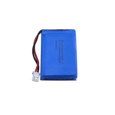 แบตเตอรี่ LiPo 3.7 โวลต์ 2400mAh แบตเตอรี่ลิเธียมโพลิเมอร์ 1S2P อันทรงพลัง