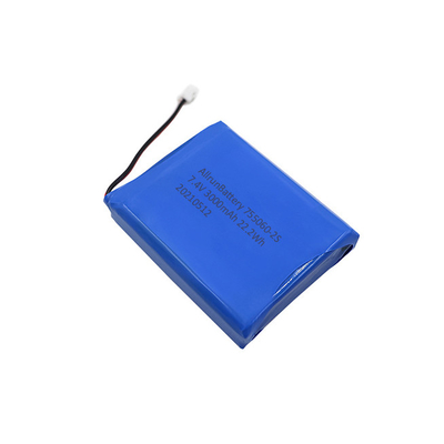 2S1P 7.4V 3000mAh ชุดแบตเตอรี่ลิเธียมทางการแพทย์แบบชาร์จใหม่ได้